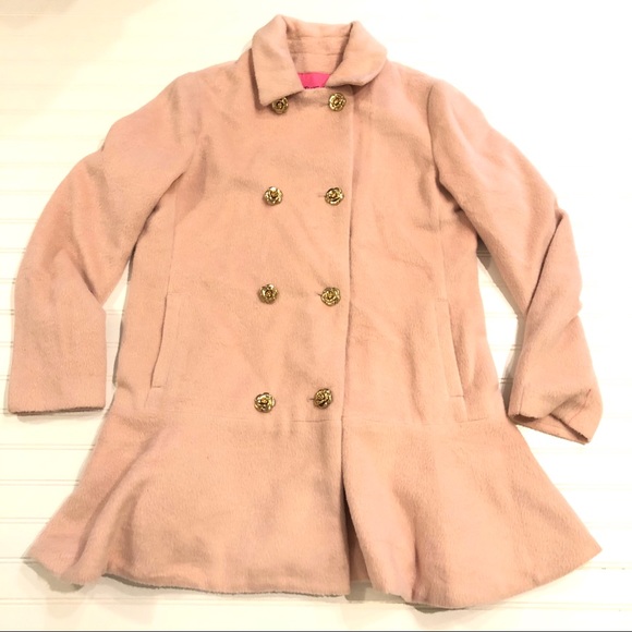 Betsey Johnson Jackets & Blazers - BETSEY JOHNSON Ruffle Bottom Trench Dress Coat